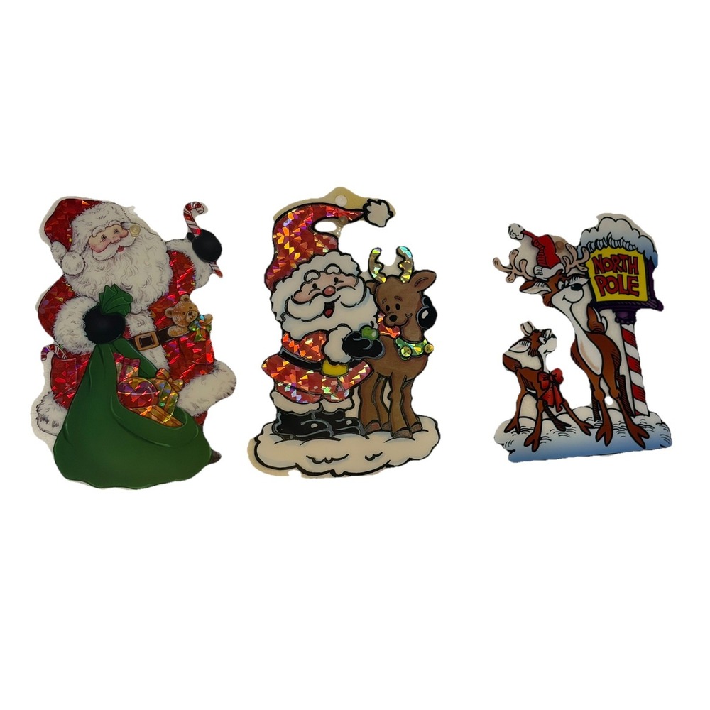 Christmas Santa/ReindeerPlastic Double Sided/3/Window Suction cup Decor/97-2005